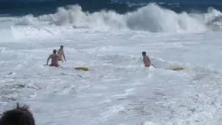 lifeguard rescue at the Wedge in Newport