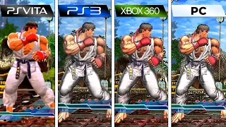 Street Fighter X Tekken (2012) PS Vita vs PS3 vs XBOX 360 vs PC (Graphics Comparison)