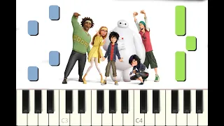 piano tutorial "IMMORTALS" from Big Hero 6, Disney, 2014, with free sheet music (pdf)