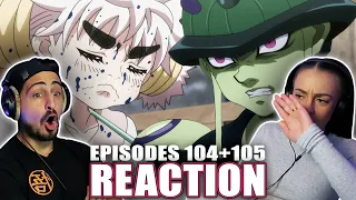 THIS WAS CRAZY! Hunter x Hunter Episodes 104-105 REACTION!