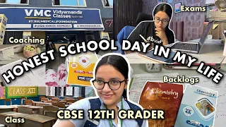 A SCHOOL + COACHING DAY IN MY LIFE *CBSE 12TH GRADER* 😩