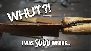 Rusty Japanese Knife Steel Tested and WHOOPS!