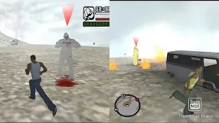 Yeti with missile founded in Gta san Andreas on mount chiliad