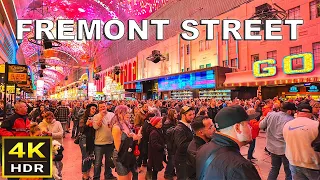 [4K HDR] Fremont Street Las Vegas Walking Tour | Feb 2024