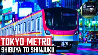 Tokyo Metro Ride Shibuya To Shinjuku On Fukutoshin line 4K