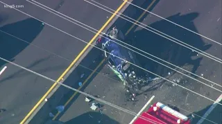 1 person killed, 3 injured after car hits pedestrians on Aurora Ave.