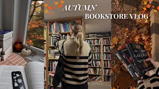 cozy autumn bookstore vlog 📖🍂 book shopping + book haul