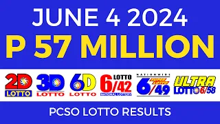 Lotto Result Today 9pm June 4 2024 | PCSO Complete