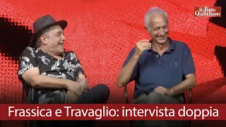 Nino Frassica e Marco Travaglio, la surreale intervista doppia alla festa del Fatto