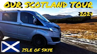 Our Scotland Tour 2024 lsle of Skye Van life Scotland Van Life Uk Ford Transit Custom Campervan.