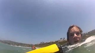 Bodysurfing salt creek with some friends