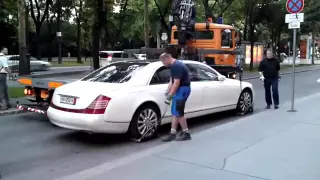 Неудачная эвакуация Майбаха в Вене. Maybach 62S Missglücktes Abschleppen in Wien