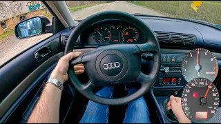 1998 Audi A4 B5 (1.6 I 101 HP) |0-100| POV Test Drive #756 Joe Black