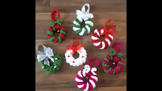 Mini ghirlande all'uncinetto🎄🧶  - Tutorial completo -