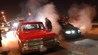 L.A. Street Racing - 1000hp + Nitrous C10 vs 700hp Mustang