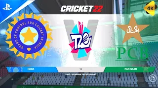 INDIA vs PAKISTAN - T20 CRICKET WORLD CUP 2022 - CRICKET 22 PS5™ 4K [60] FPS GAMEPLAY