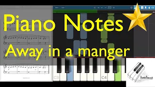 Piano Notes - Away in a manger (Easy)