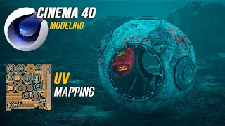 Cinema 4D S24 + UV SCAN / 3D Modeling and UV Mapping Tutorial | Space capsule