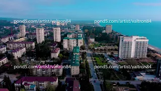 Aerial View of Gagra town in Abkhazia