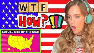Irish Girl Reacts to How BIG is the USA Actually?