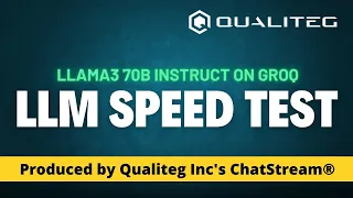 [LLM speed test] Llama3 70B Instruct on Groq