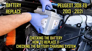 HOW TO REPLACE BATTERY PEUGEOT 308 T9 1.6 HDI 2013-2021 TUTORIAL PEUGEOT CITROEN, inlocuire baterie
