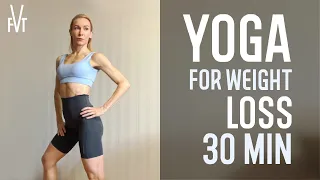 30 MIN YOGA FOR WEIGHT LOSS- home workout | ЙОГА ДЛЯ ПОХУДЕНИЯ - тренировка дома