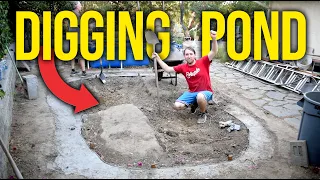 Digging Backyard DIY Pond: DAY 1