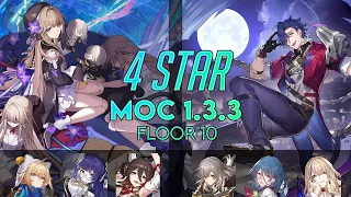 KURU KURU IS TOO GOOD| 4* STAR ONLY MOC 10 [1.3.3]  | Honkai Star Rail