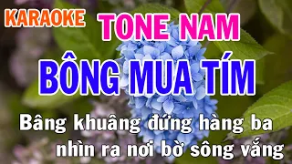 Bông Mua Tím Karaoke Tone Nam Nhạc Sống - Phối Mới Dễ Hát - Nhật Nguyễn