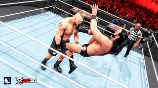 WWE 2K20 : Drew Mcintyre vs Brock Lesnar - WrestleMania 36 (epic match highlights)