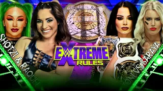 EXTREME RULES SHOTZI & RAQUEL RODRIGUEZ WWE WOMEN´S TAG TEAM CHAMPIONSHIP MATCH