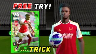 Trick To Get 102 Rated B. Saka From Potw Worldwide In eFootball 2024 Mobile | Saka potw efootball