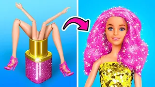 Deixei a Barbie me dar uma transformação MALUCA! *ENGRAÇADO* Truques de Transformação por R-Teens