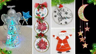 5 Economical Christmas Decoration idea with CD/DVD | DIY Affordable Christmas craft idea🎄186