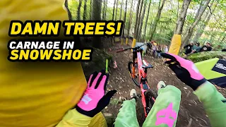 GoPro: Damn Trees! - Crash Carnage in Snowshoe West Virgina UCI Downhill MTB