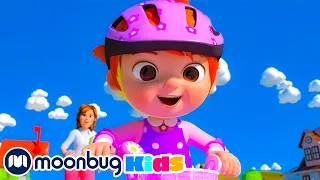 Learn to Ride a Bike Song | @Cocomelon - Nursery Rhymes | 🔤 Moonbug Literacy 🔤