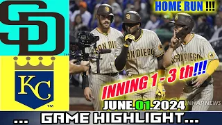 San Diego Padres Vs. Kansas City Royals (06/01/24) GAME HIGHLIGHTS | MLB Season 2024