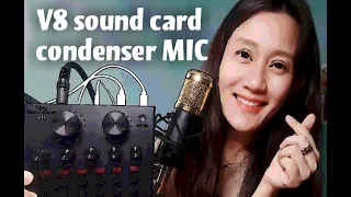 V8 sound card and Bm-800 condenser mic (unboxing)
