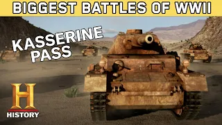 US & Germany Clash at Kasserine Pass | Biggest Battles of WWII | History