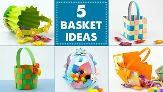 5 Easter Basket Ideas | Easter Craft | DIY Paper Basket for chocolates & Gifts