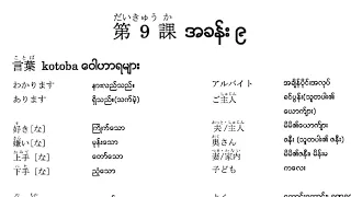 N5 Lesson.9(Kotoba)