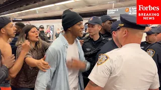 GRAPHIC CONTENT: Demonstrators Face Off Against NYPD, Stand On Subway Tracks | Jordan Neely Protest