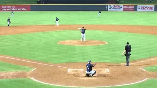 New York Yankees LHP Nestor Cortes warms up