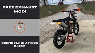 The ultimate free exhaust mod for KTM 500 EXC