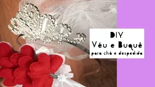 Noivas ❤ Como Fazer Tiara VÉUzinho e BUQUÊ para Chá ❤ Letícia Lôpo