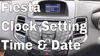 Ford Fiesta Clock Setting Time and Date 2016