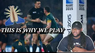 American Football player react to Moments Of Respect In Rugby