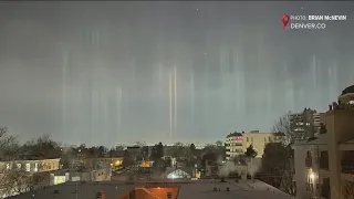 Strange beams of light reach into the Colorado sky