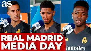 MEDIA DAY REAL MADRID: ENTREVISTAS BELLINGHAM, VINICIUS, RUDIGER... Final CHAMPIONS 2024